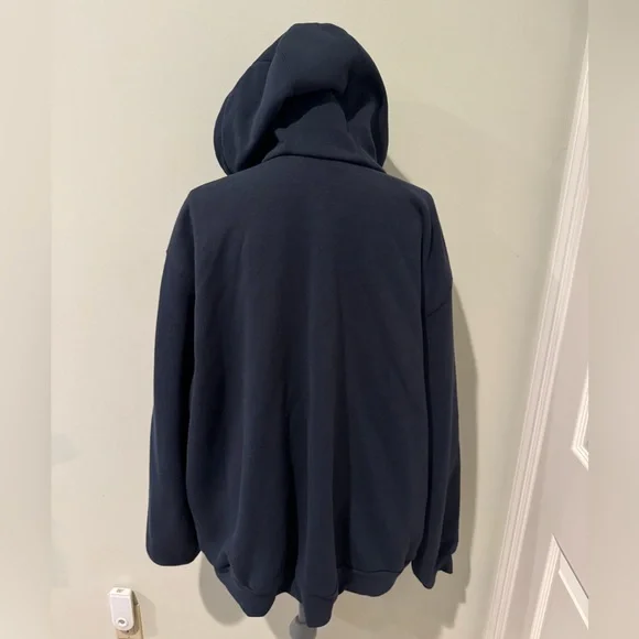 Carhartt Rain Defender Loose Fit Midweight Thermal-lined Full-Zip Hoodie Navy - Picture 4 of 7